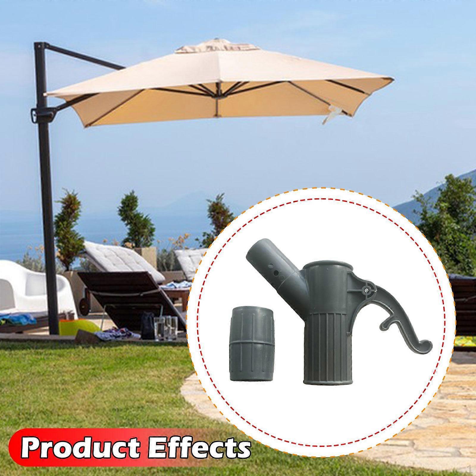 Patio Umbrella Lifting Fixed Handle Parasol Accessories Easy to Install Bracket Central Column