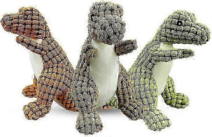 2025 Dog Squeaky Toys, Dinosaur Plush Toys for Aggressive Chewers, Squeaky Plush Dog Toy