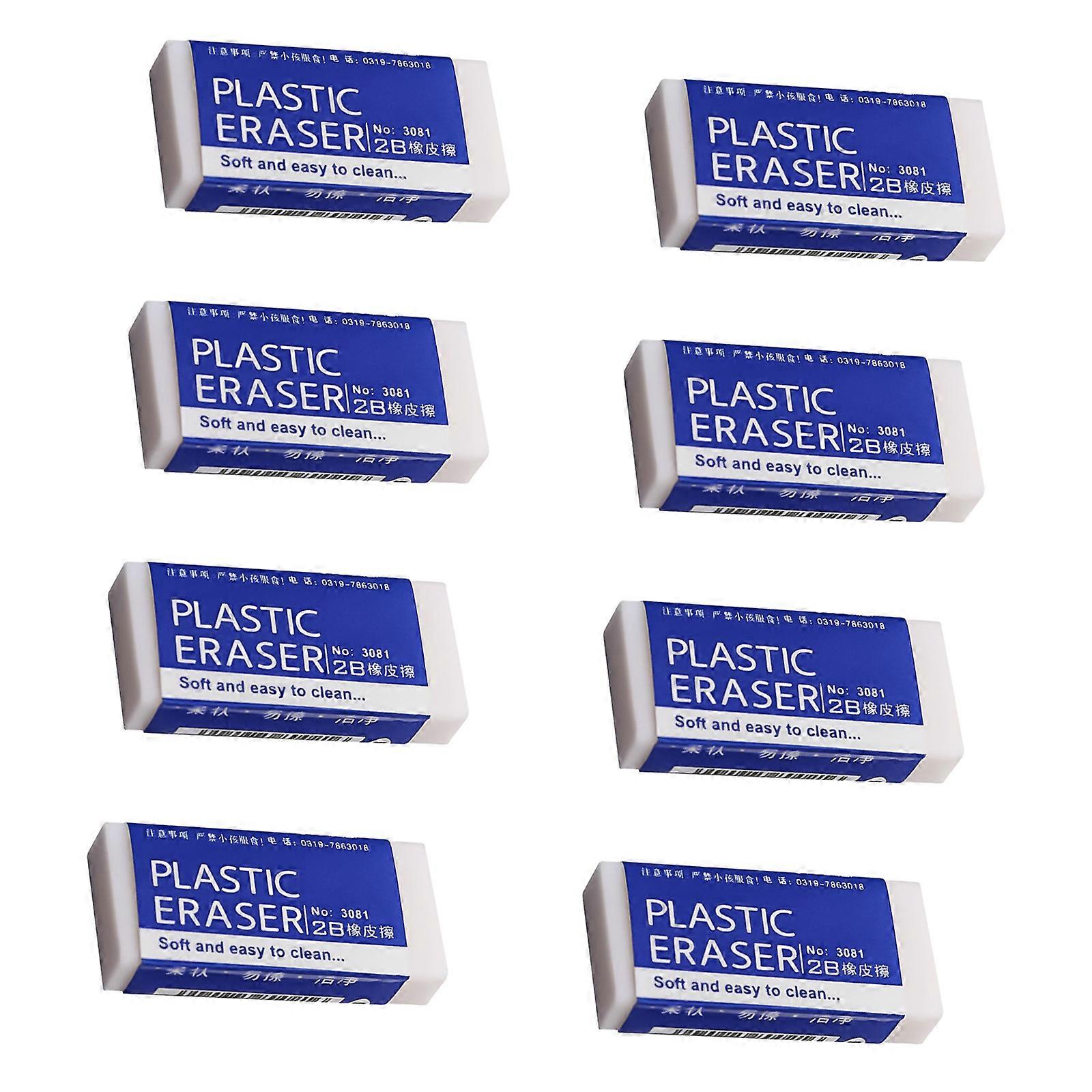 8/48Pcs Students Exam Erasers Oversized Rubber Eraser Ergonomic Grip Easy Erasing For Student Artist Drawing Sketching Multicolor