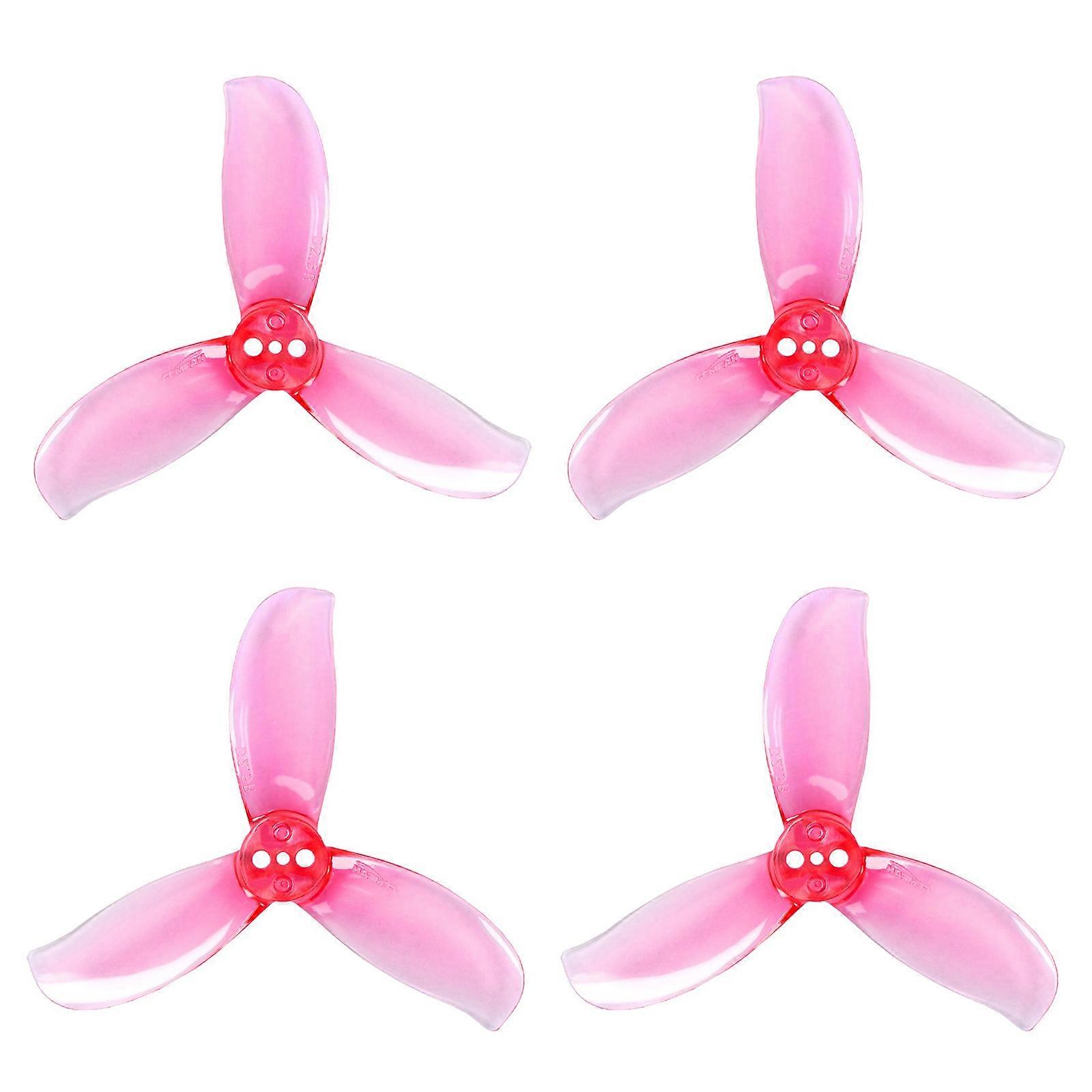 4 Count Precise Balanced Propellers 2.4in Pitches 63.5mm Diameter For 04 FPV Racing And Clear Recording  Pink