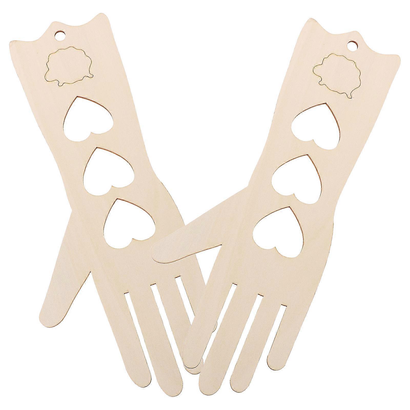 Wooden Mitten Blockers Glove Knitting Model Tool for Handmade Gloves Blockers 1Pair