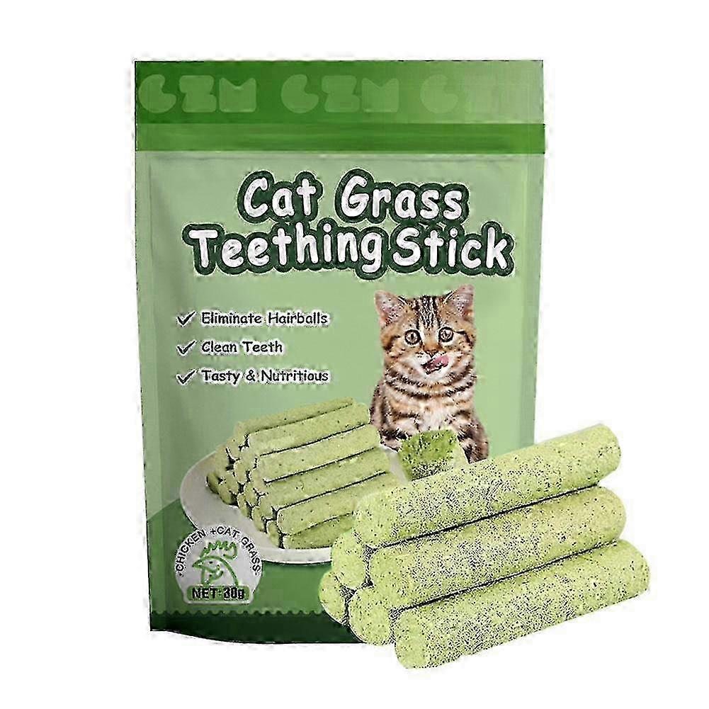 Cats Grass Chew Teething Sticks, Cat Chew Stick Pet Snack, Good Help for Cat's Healthy