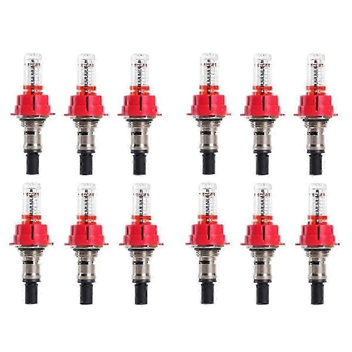 12 Pcs Underfloor Heating Manifold Flow Meter, Visual Flow Monitoring Regulator for Underfloor Heati
