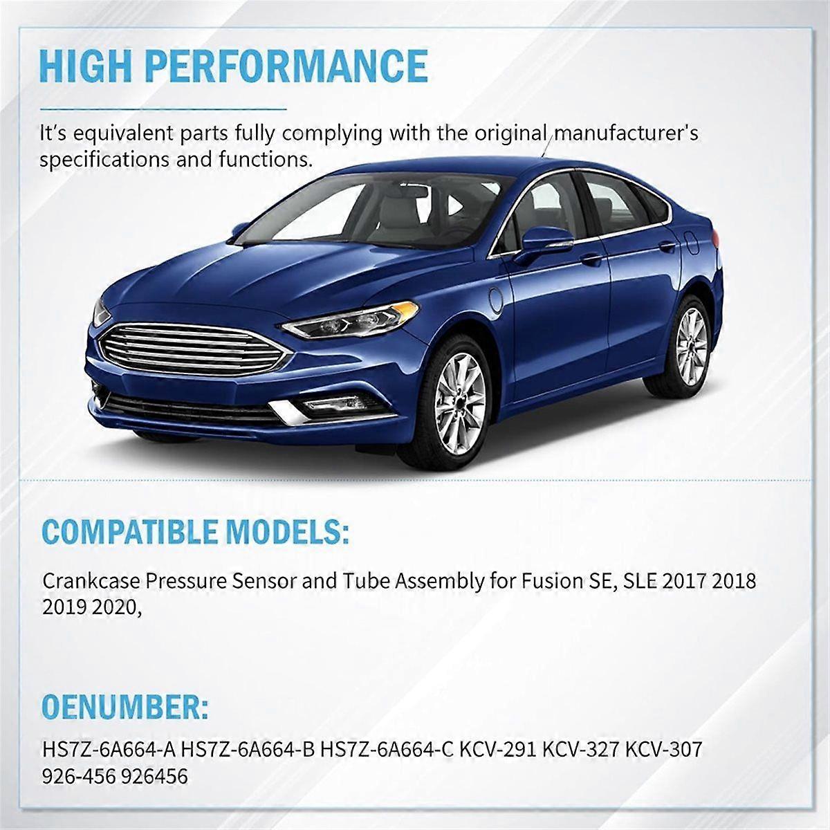 926-456 Crankcase Pressure Sensor and Tube Assembly for Fusion SE 2017-2020 Replace HS7Z-6A664-A KC