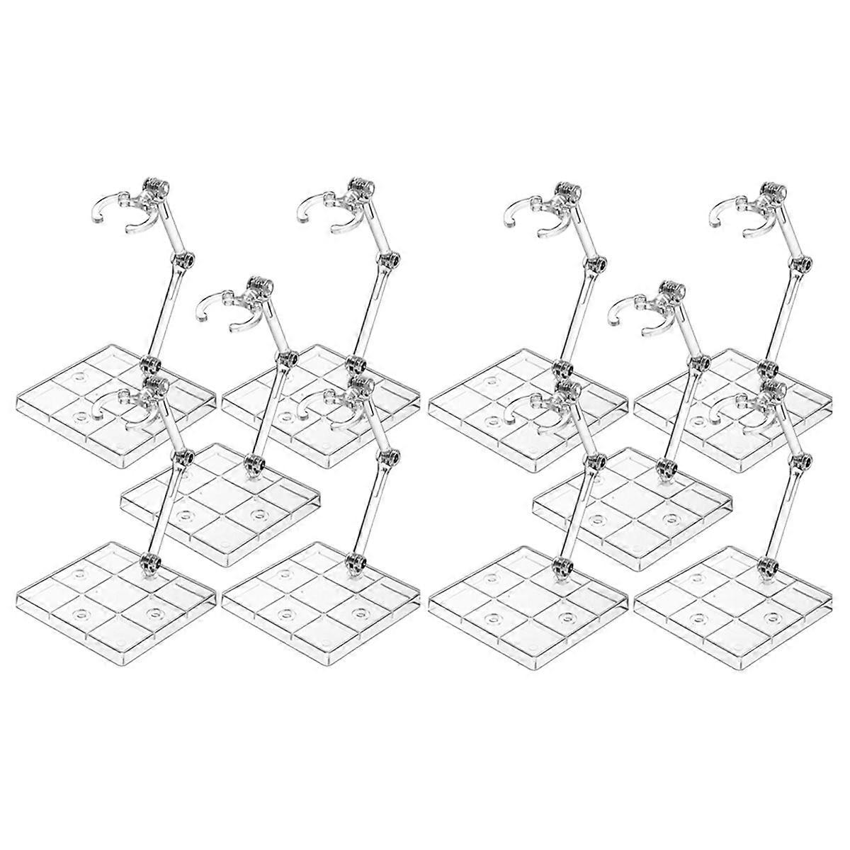 10pcs Clear Action Figure Stand,Display Holder Base Doll Model Figure Support Stand Doll Model Suppo