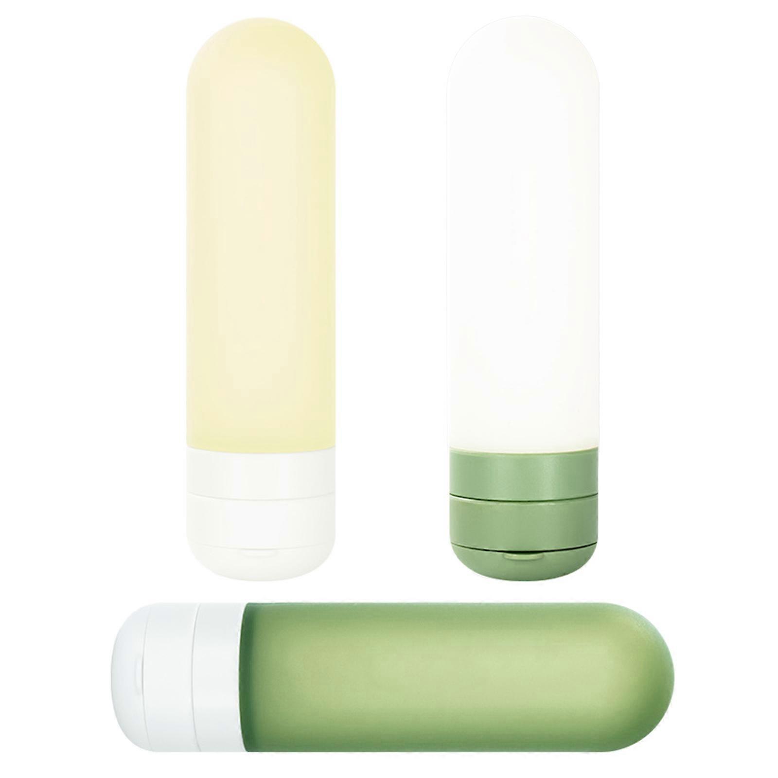 3 Pcs/Set Practical Travel Bottles Set Cosmetic Bottles Silicone Empty Bottles Shampoo Container for Cream Conditioner Multicolor