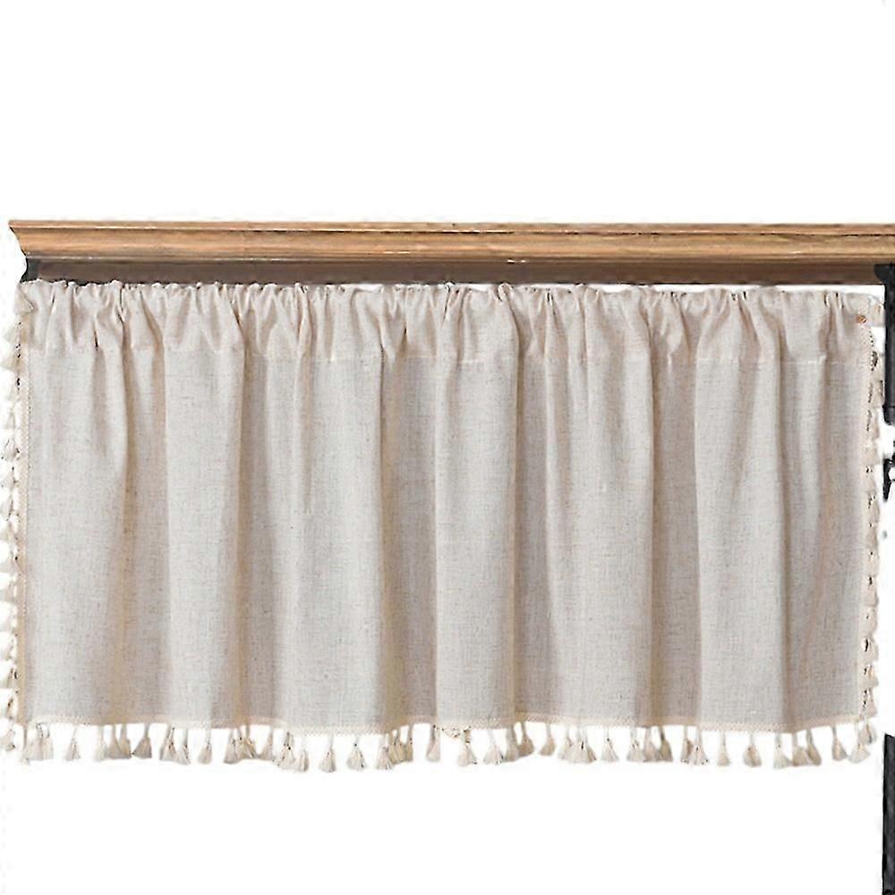 Panel Curtain, Boho Tassel, Linen Texture, Decorative