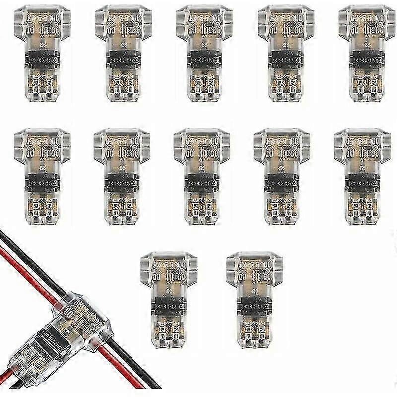 12Pcs T - Cable Connectors for 12V Waterproof Electrical Wire Connections