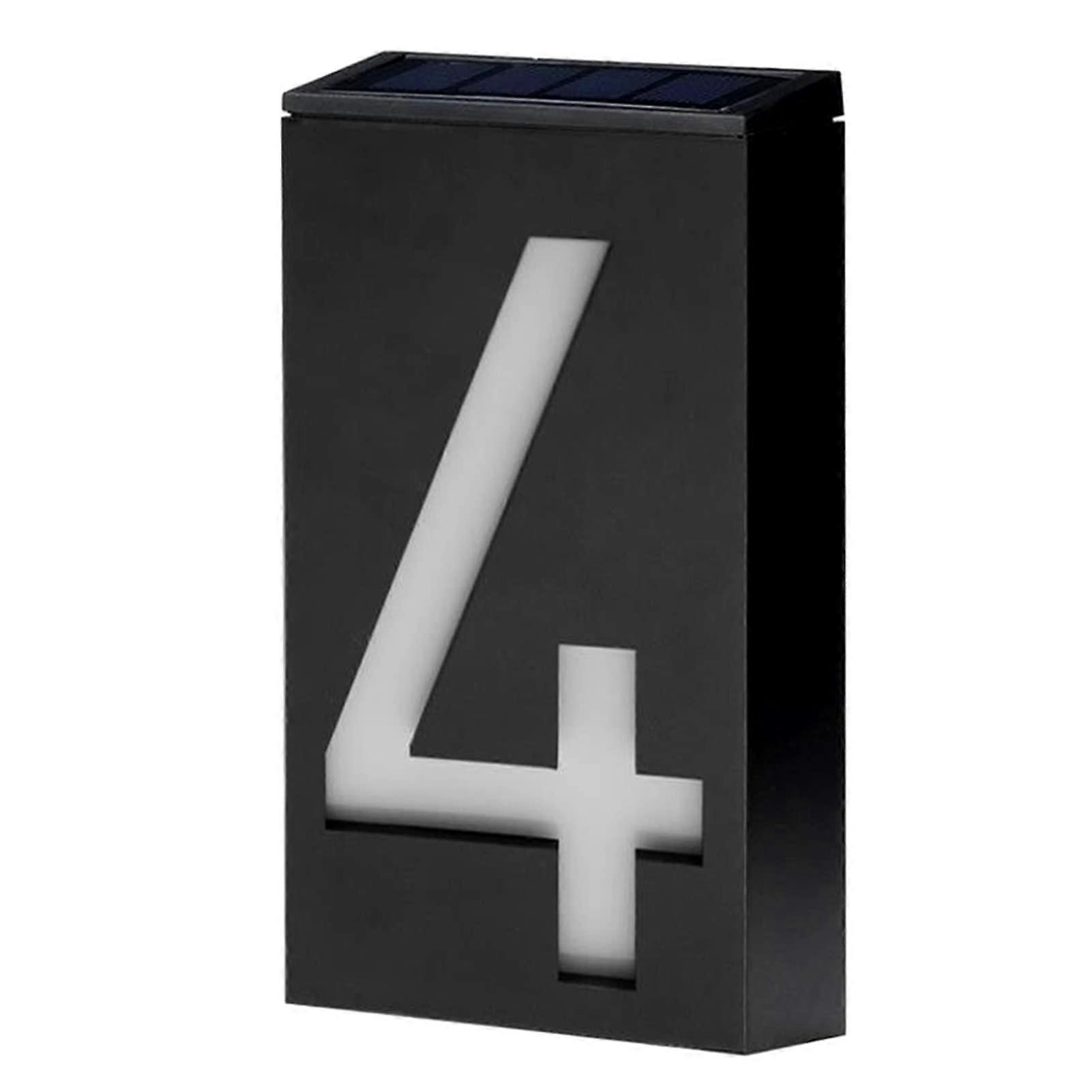 LED Marquee Number 4 Light Up Sign Decorative Door Address Plate for Home Events