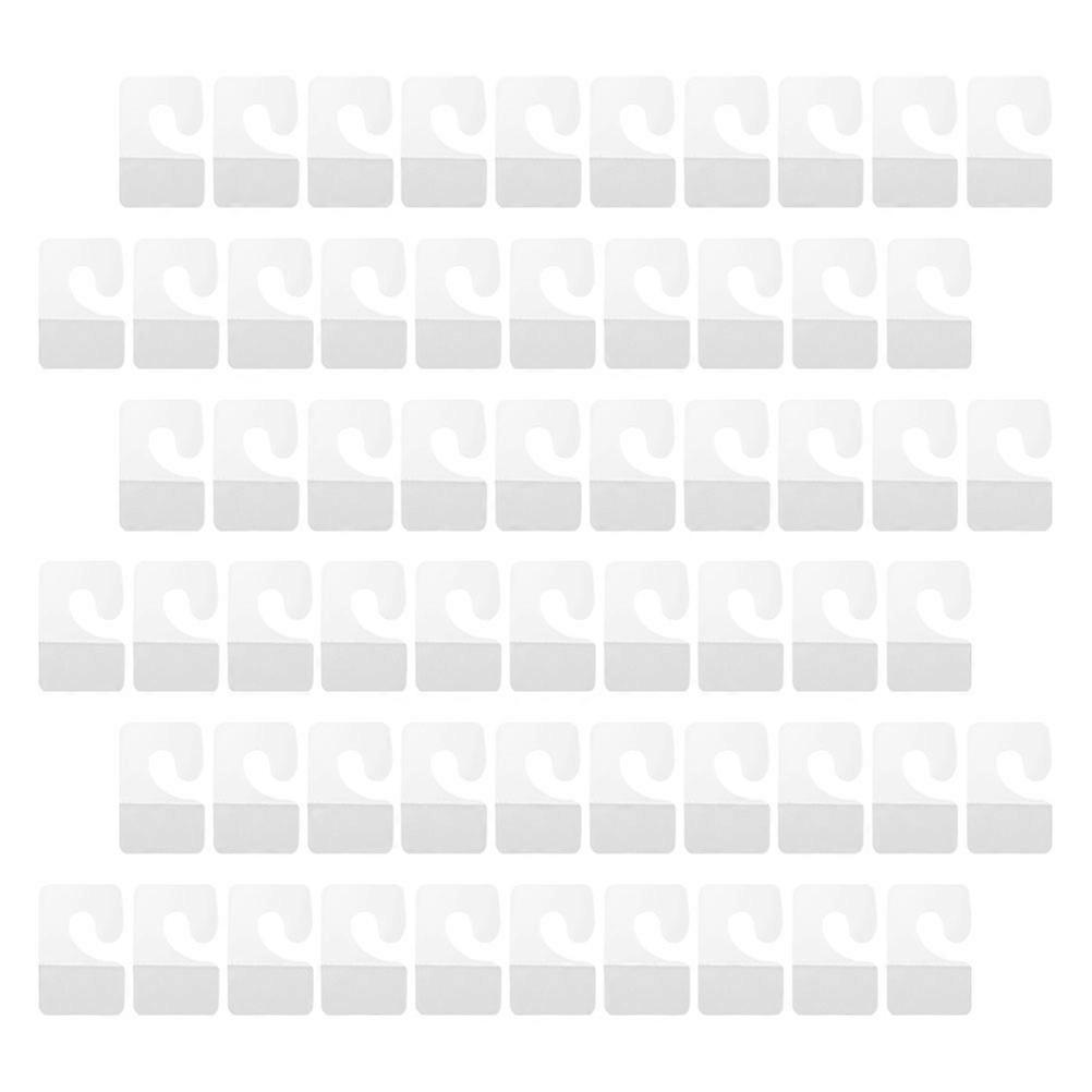 Self Adhesive Plastic Hanging Hooks for Storage Use Transparent 250Pcs