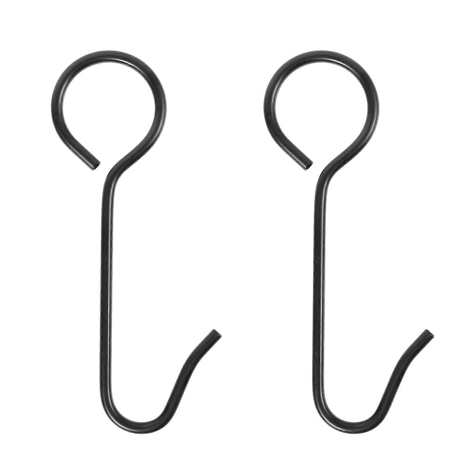 Black Stainless Steel Durable Hanging Hooks for Heavy Loads 2 Pcs