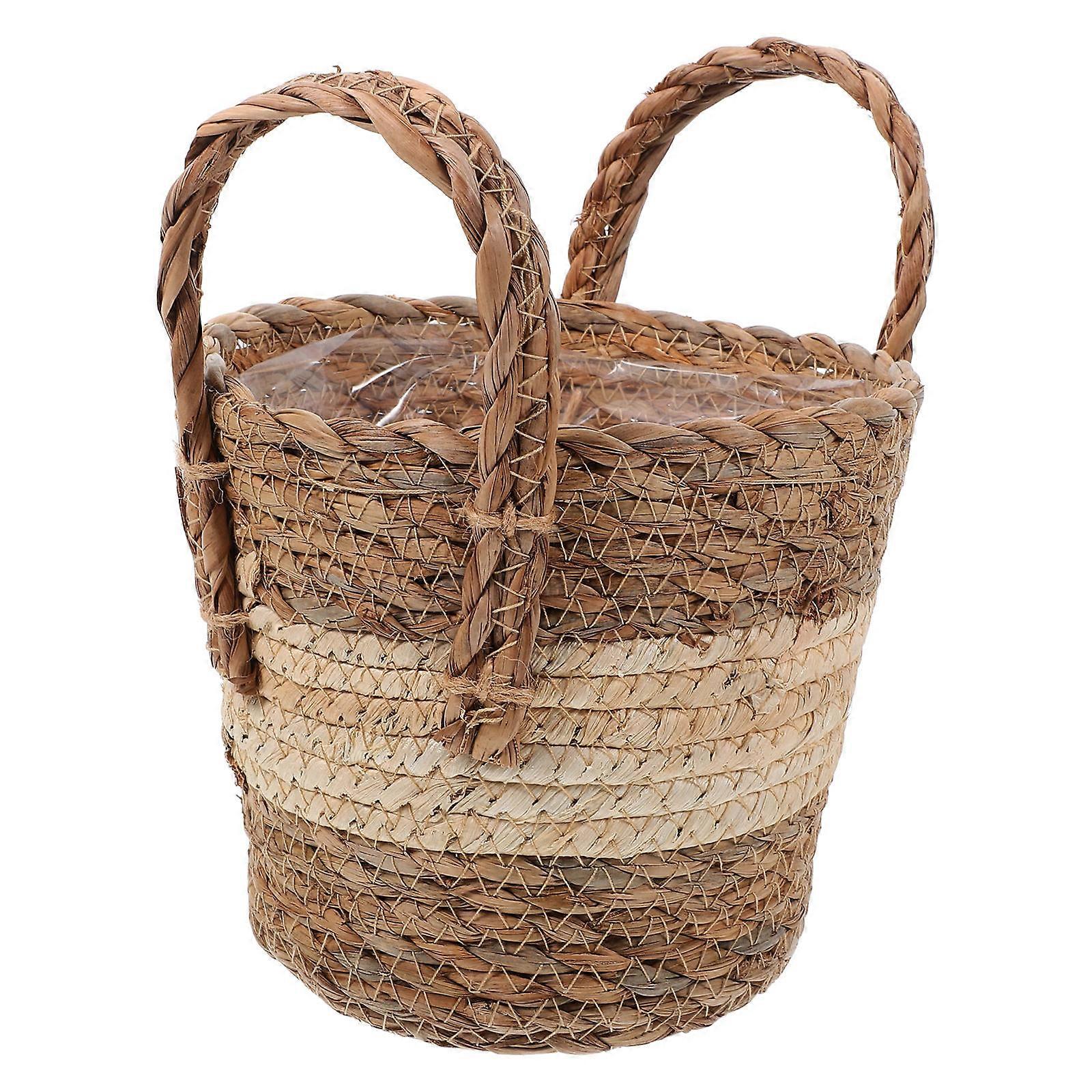 Multi Colored Decorative Flower Basket for Home Use Large Storage Basket