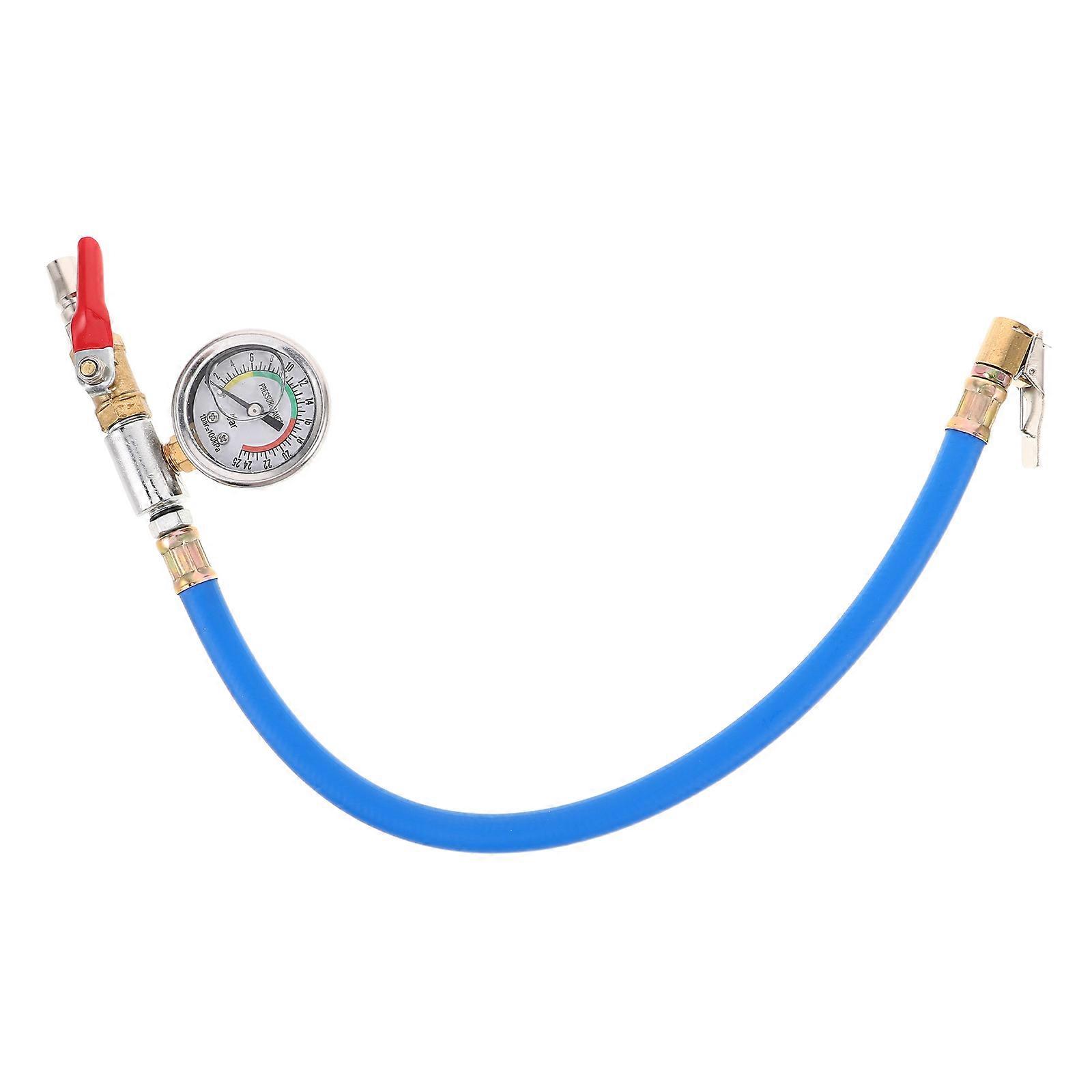 Portable Tire Pressure Gauge for Fast Inflation with Selflocking