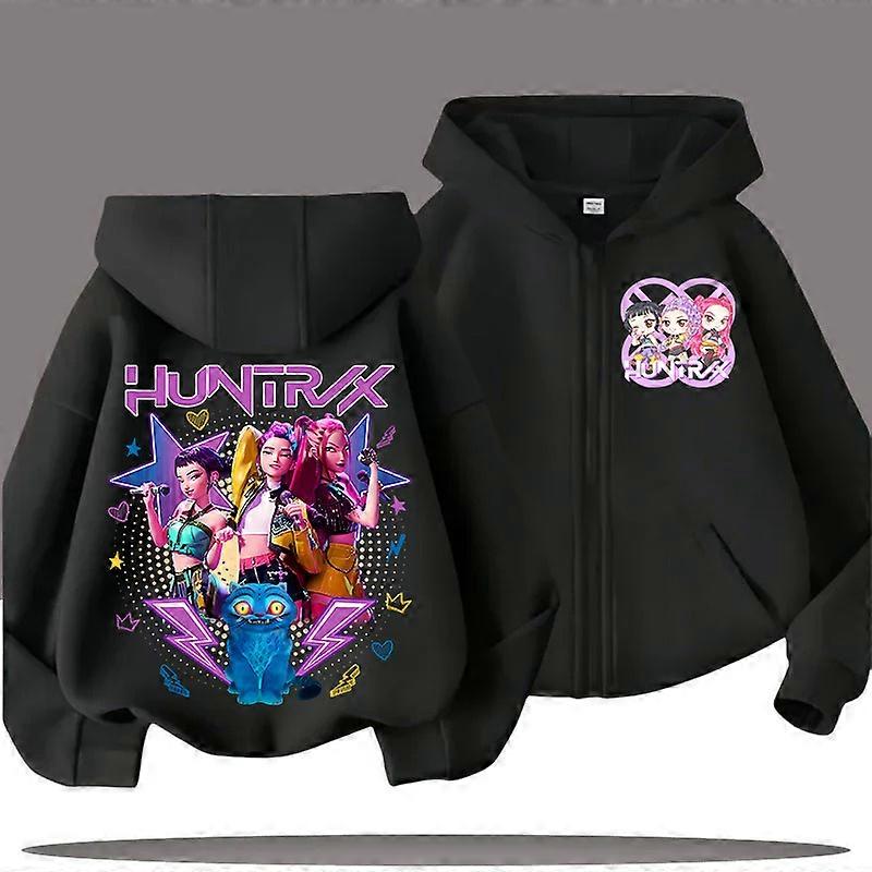 46-The New Boys' And Girls' Zipper Hoodies And Sweatshirts From The Witch Hunt Team Feature Trendy Printed Patterns.