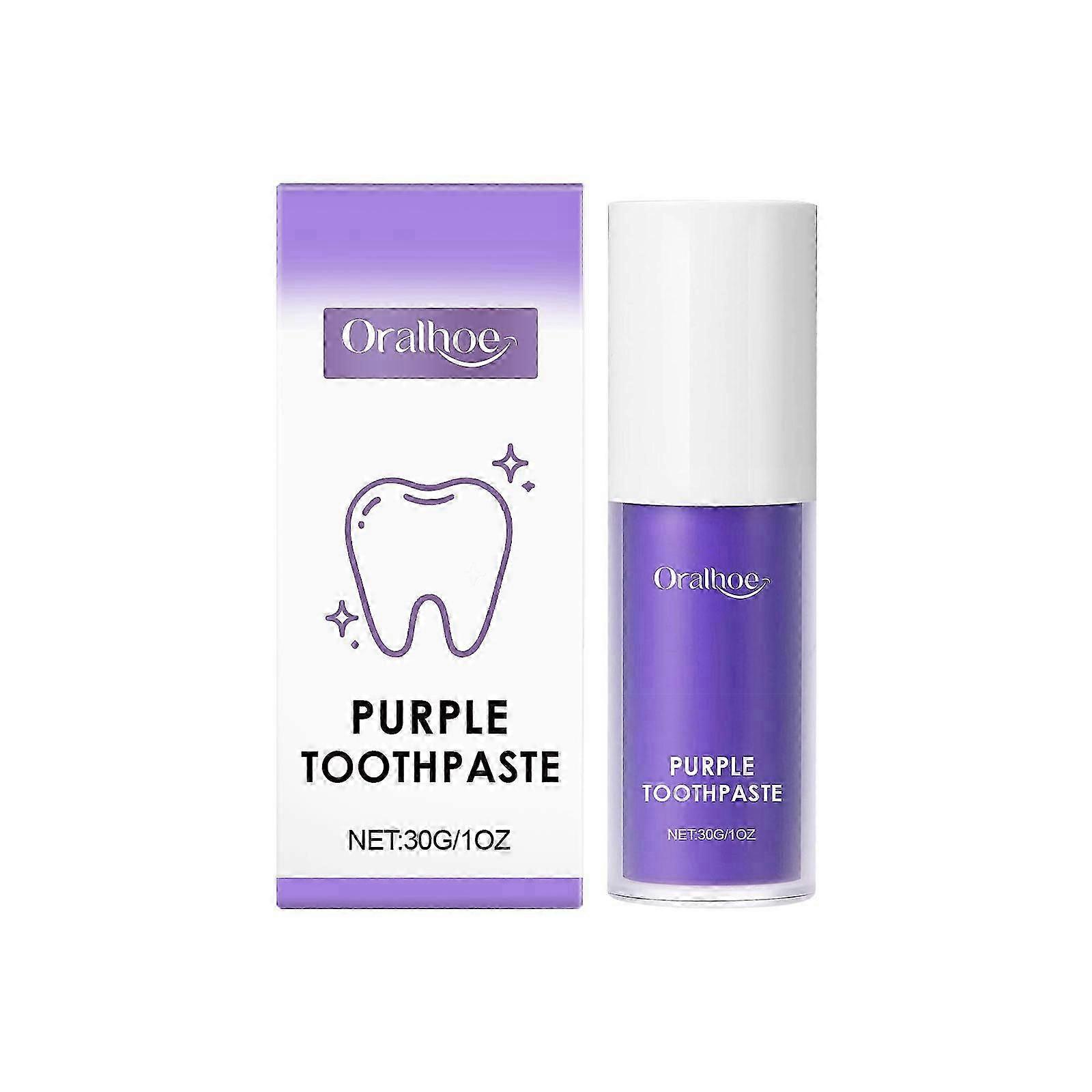 Purple Toothpaste - Whitens, Freshens Breath, Controls Tartar in 2-3 Min