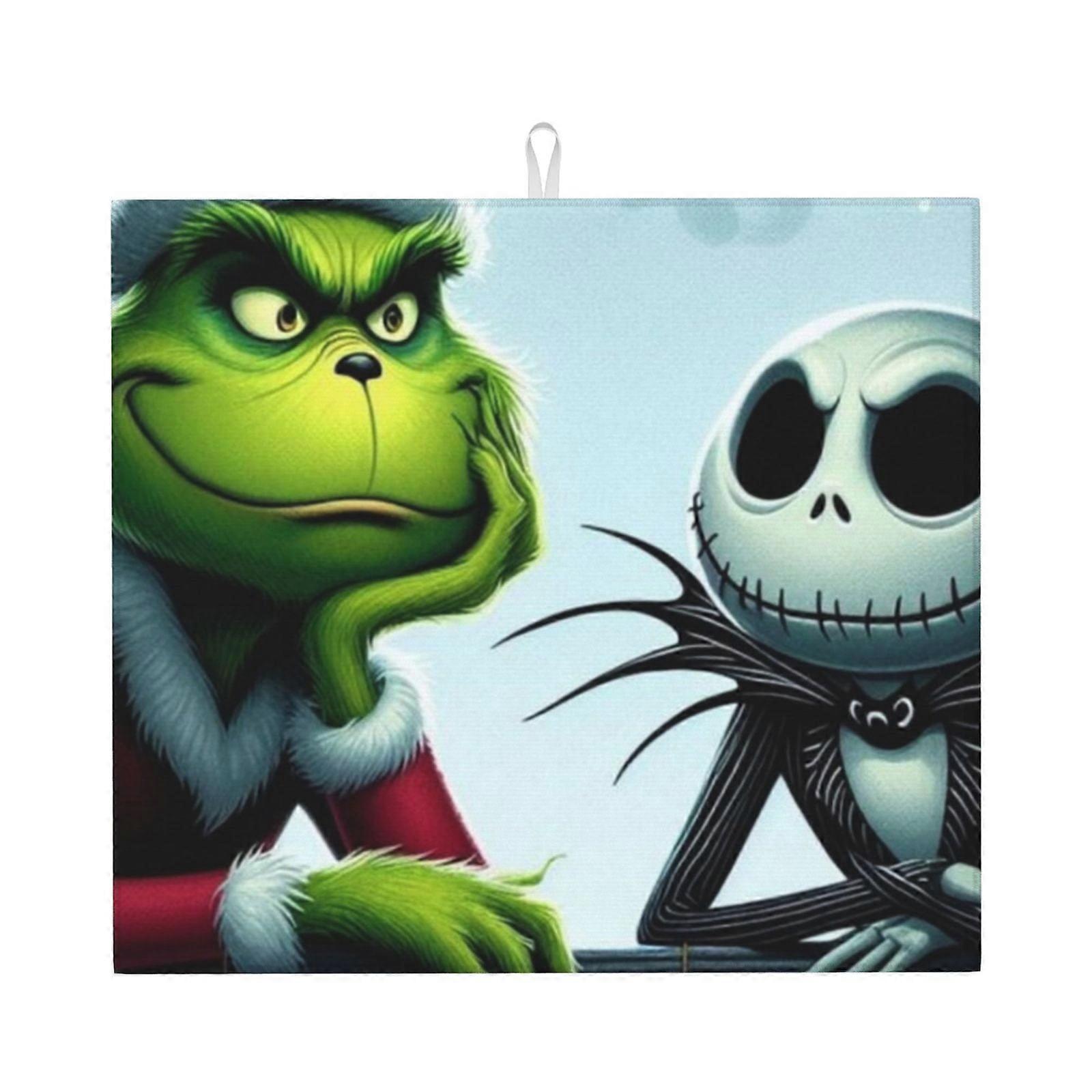 The Grin-Ch Dish Drying Mat For Kitchen Counter, Microfiber Dish Mat, Fast Absorbent Draining Pad