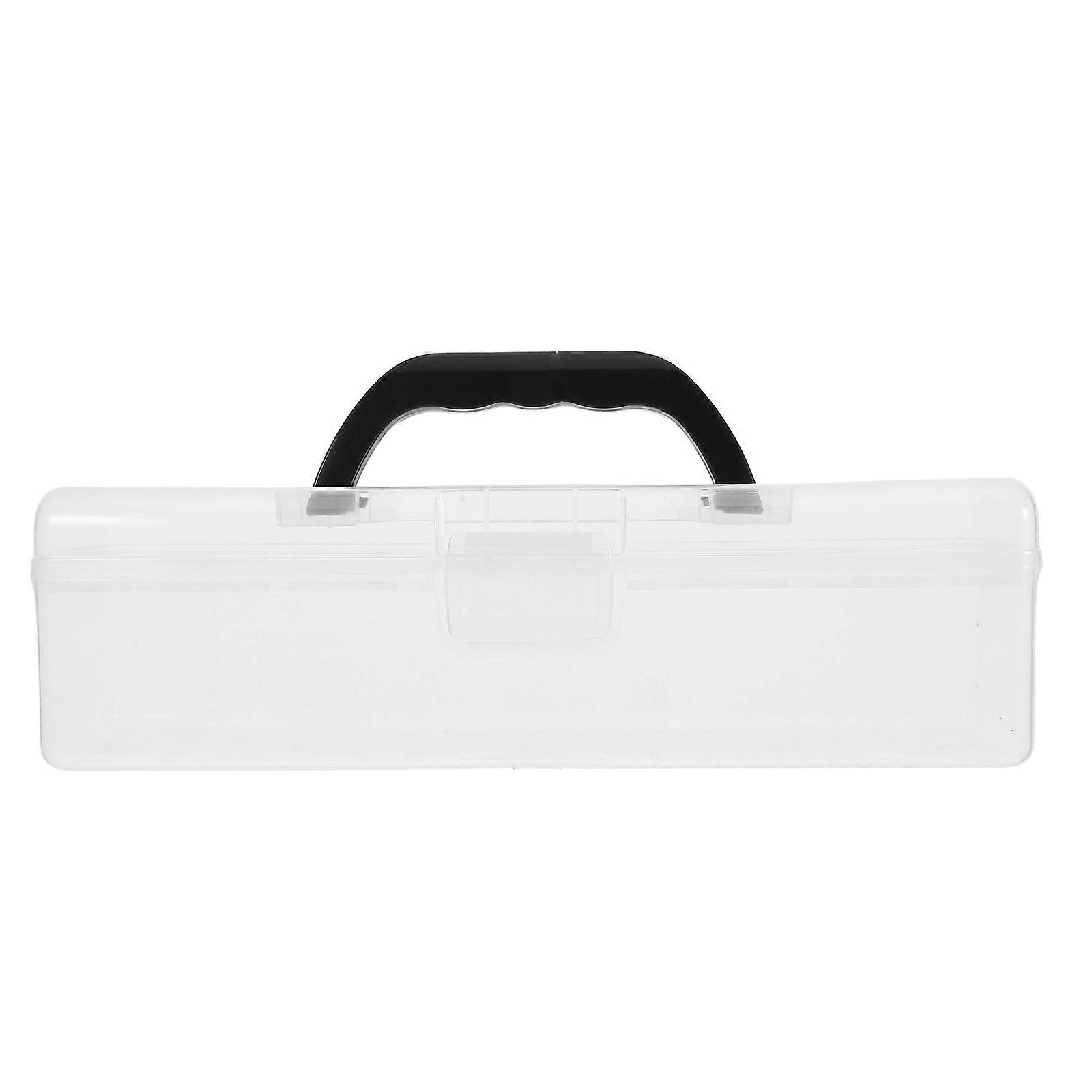Clear Plastic Pencil Case for Storage Multifunctional Portable Box