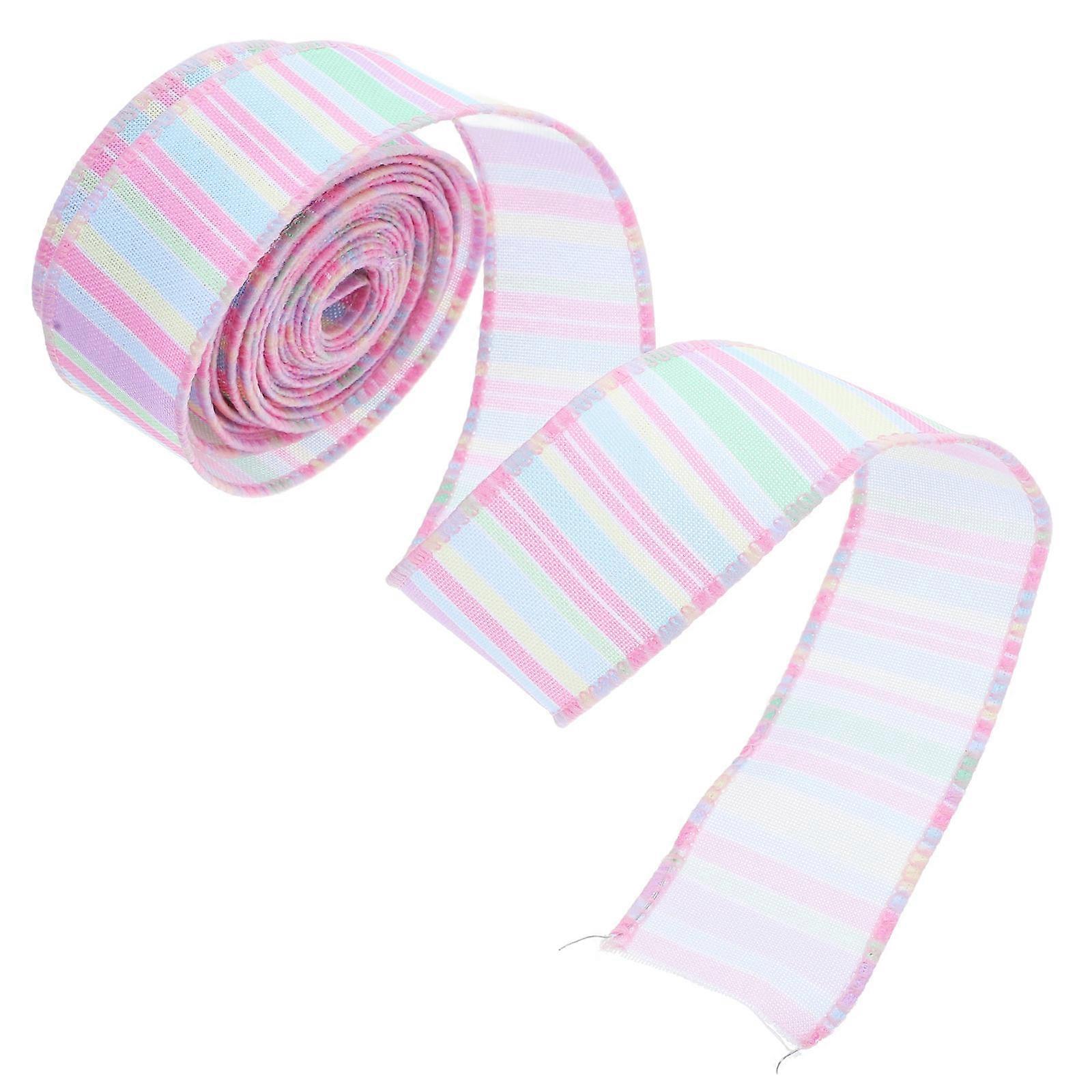 Multi Easter DIY Ribbon for Present Wrapping 1 Roll Polyester Ribbon Wired