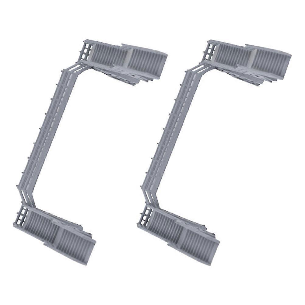 Footbridge Plastic Model Train Accessories for Railway Layout 2Pcs