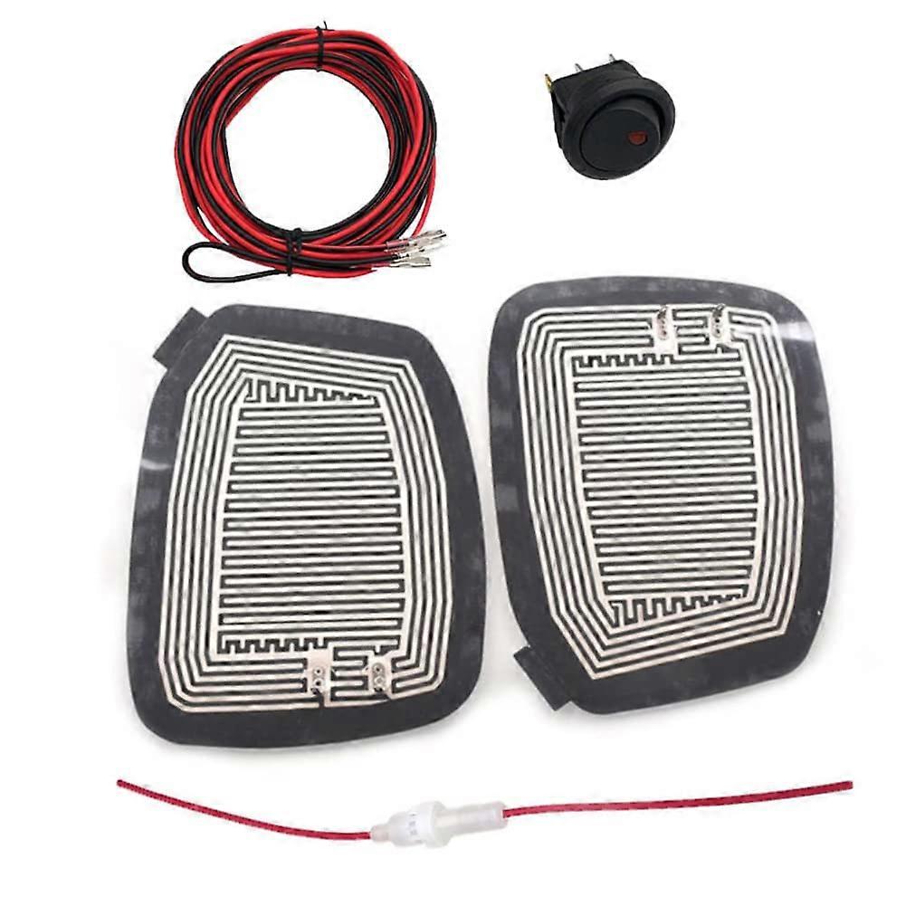Heated Car Mirror Heater Pad 12V Universal AntiFog Defogger Fast Snow Removal for Winter Driving