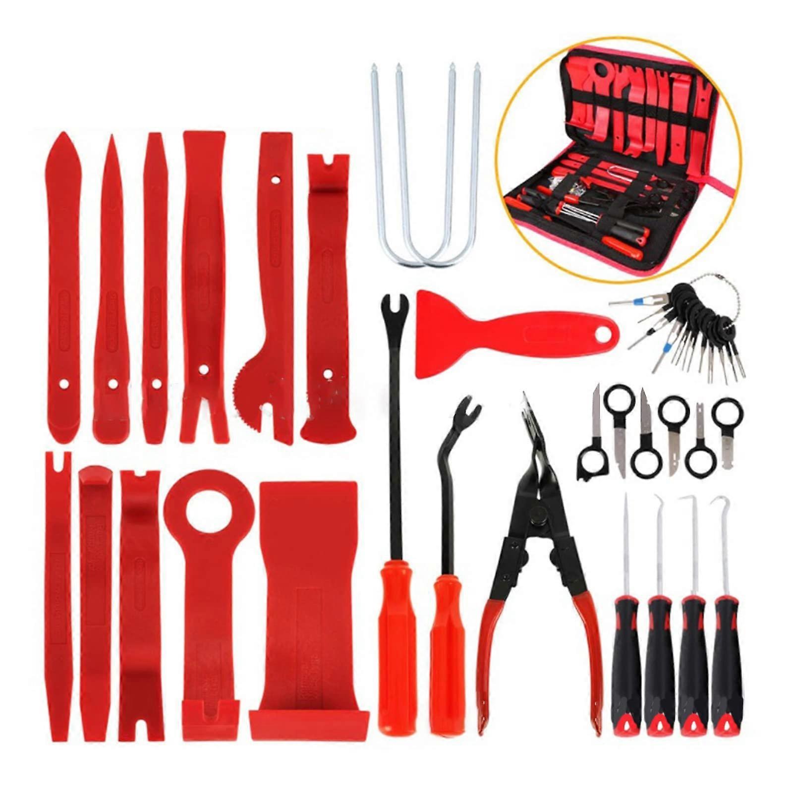 Car Trim Removal Tool Kit Scratch Nylon Pry Tools with Storage Bag for Automotive Clips
