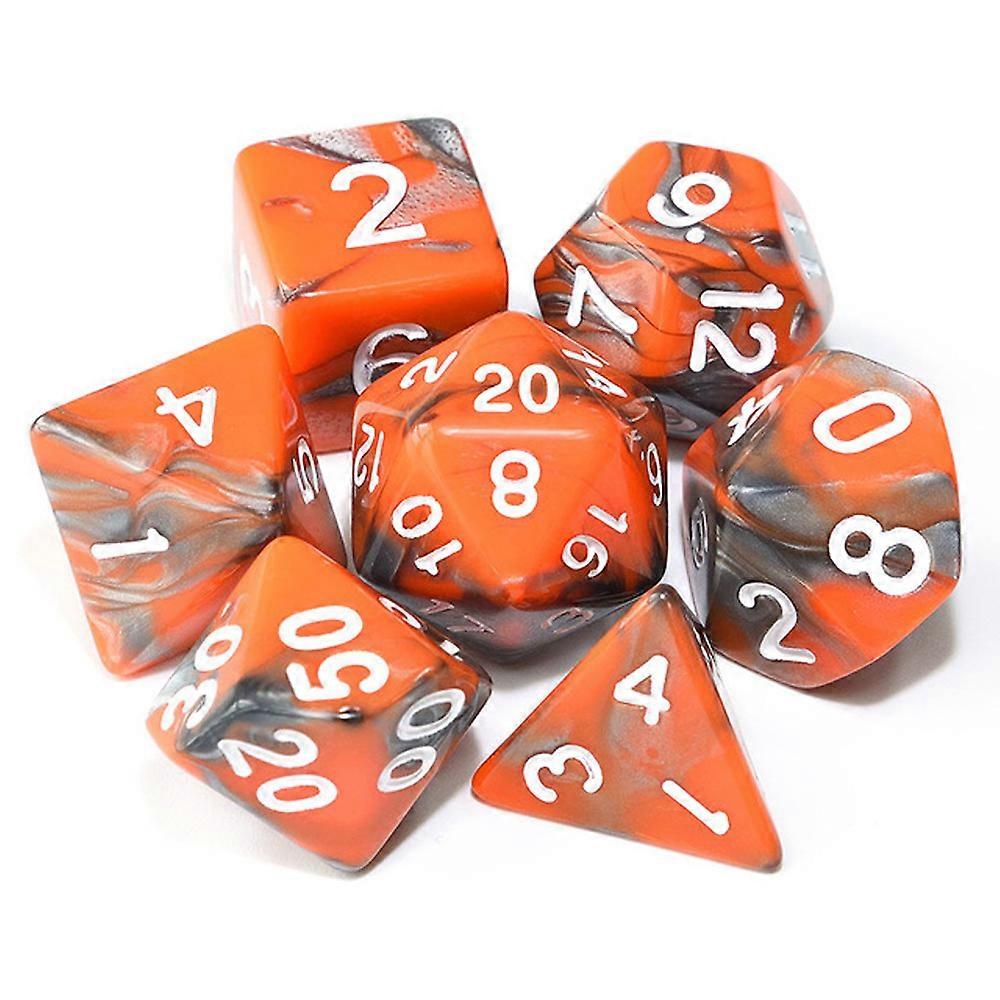 Jeu de soci��t�� pour RPG DnD D4 D6 D8 D10 D12 D20 7 pi��ces/ensemble jeux de jeu d��s en acrylique d��s poly��driques d��s de couleurs m��lang��es D