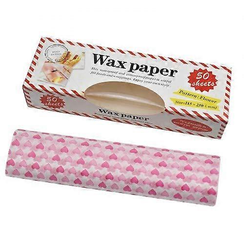 Wax Paper Sheets Greaseproof Waterproof Heart Pattern Baking Parchment for Sandwiches 50pcs