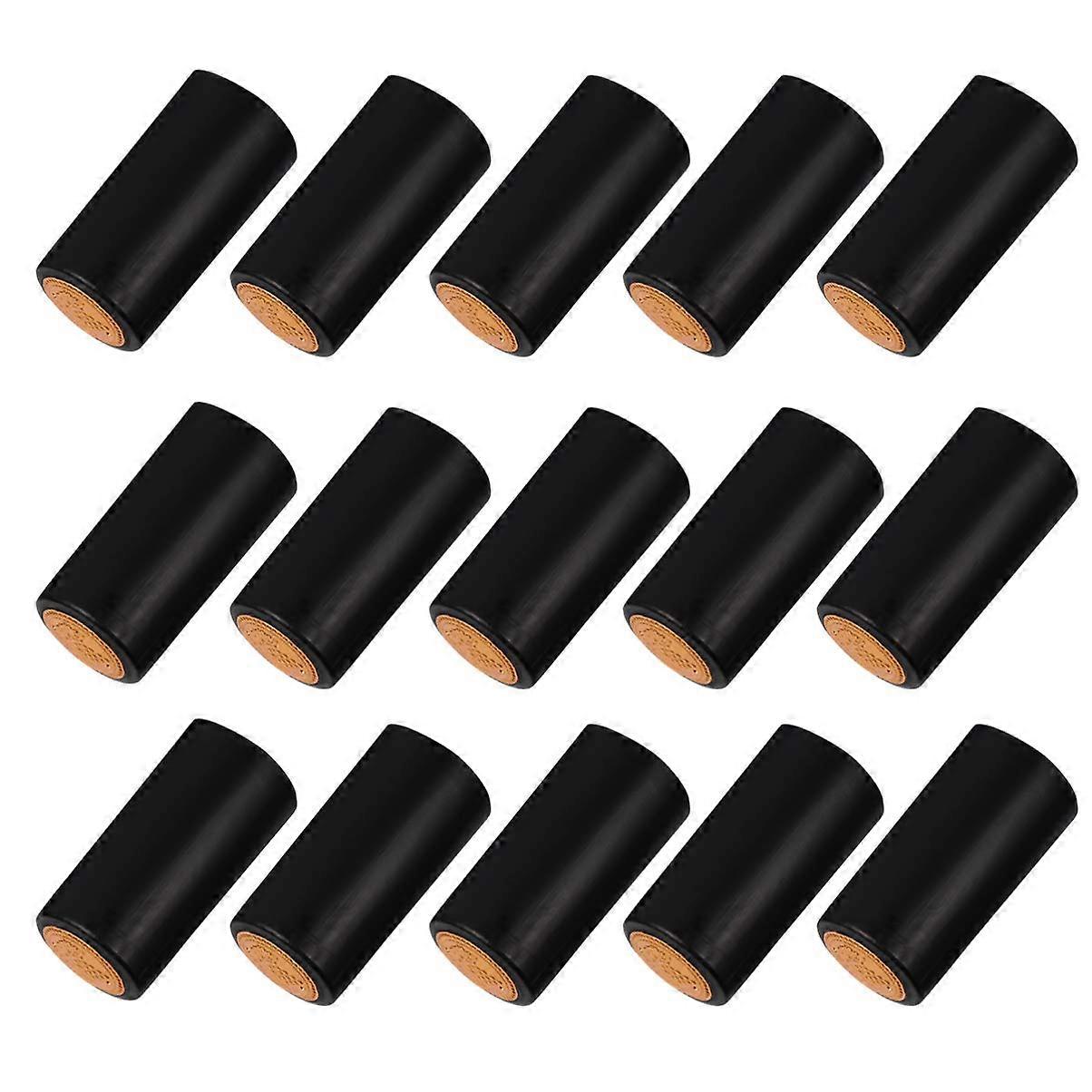 100 Pcs Black PVC Wine Bottle Shrink Caps with TearOff Tab, Easy Heat Seal, Fits Standard Bottles