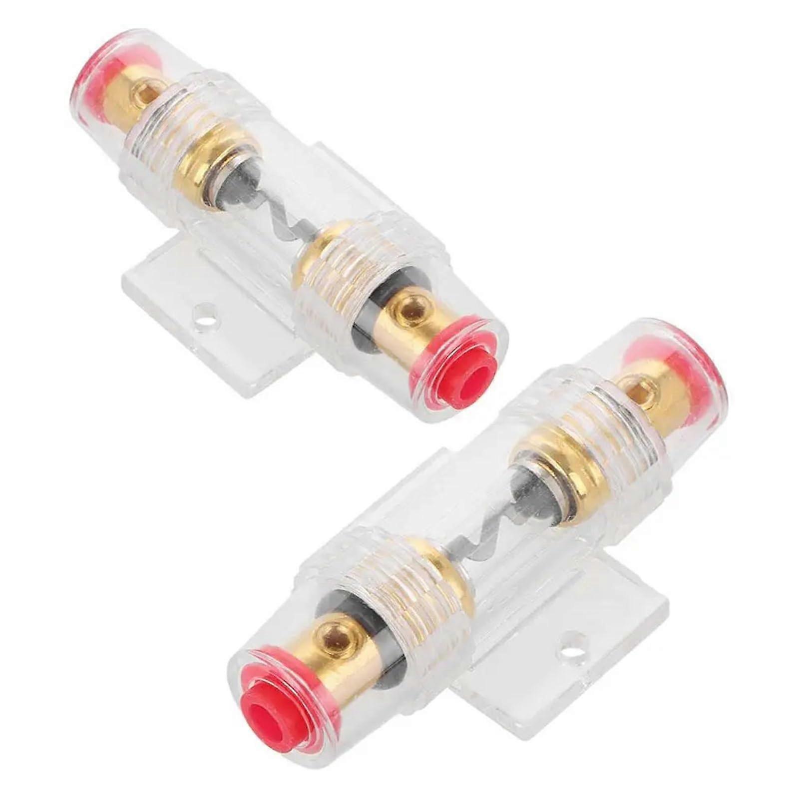 Car Audio Fuse Holder Zinc Alloy 12V Automotive Fuse Block with Fuses for Overcurrent Protection