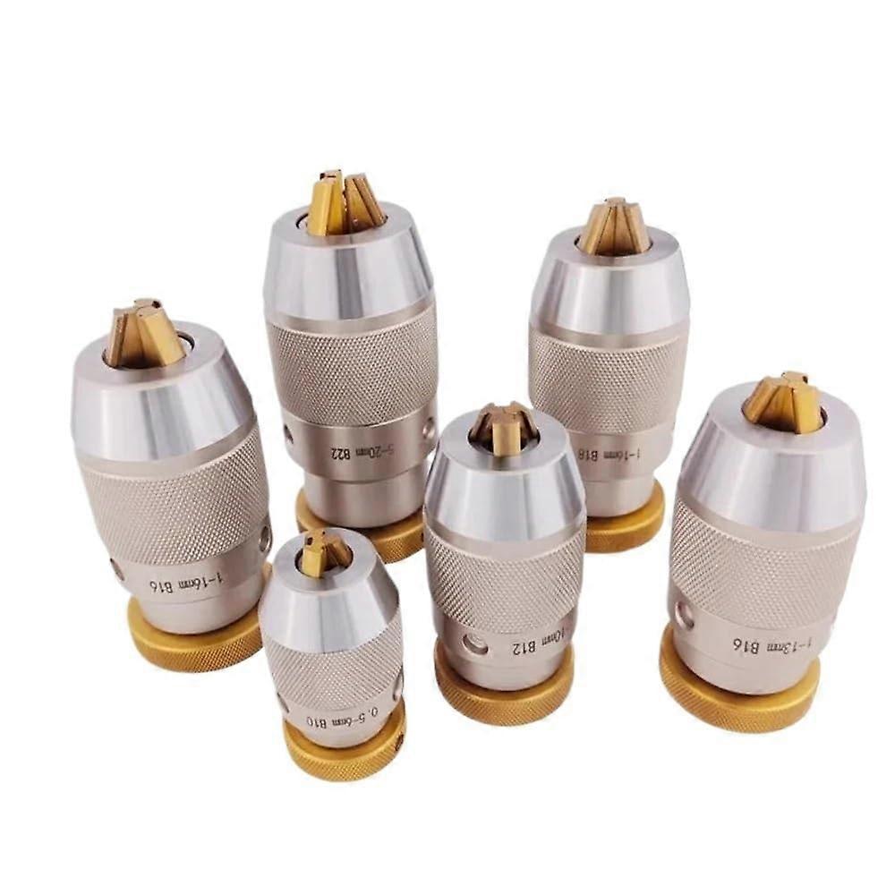 Keyless Drill Chuck B12 110mm SelfTightening Grip Automatic Locking CNC Tool Accessory