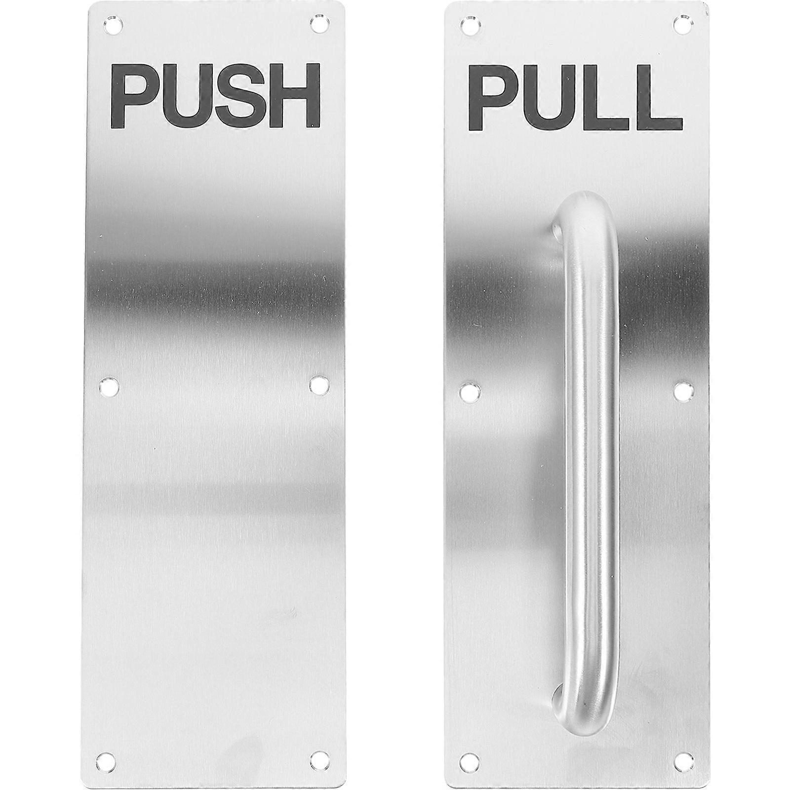 Commercial Door Push Pull Plate Warehouse Door Pull Stainless Steel Door Pull Handle