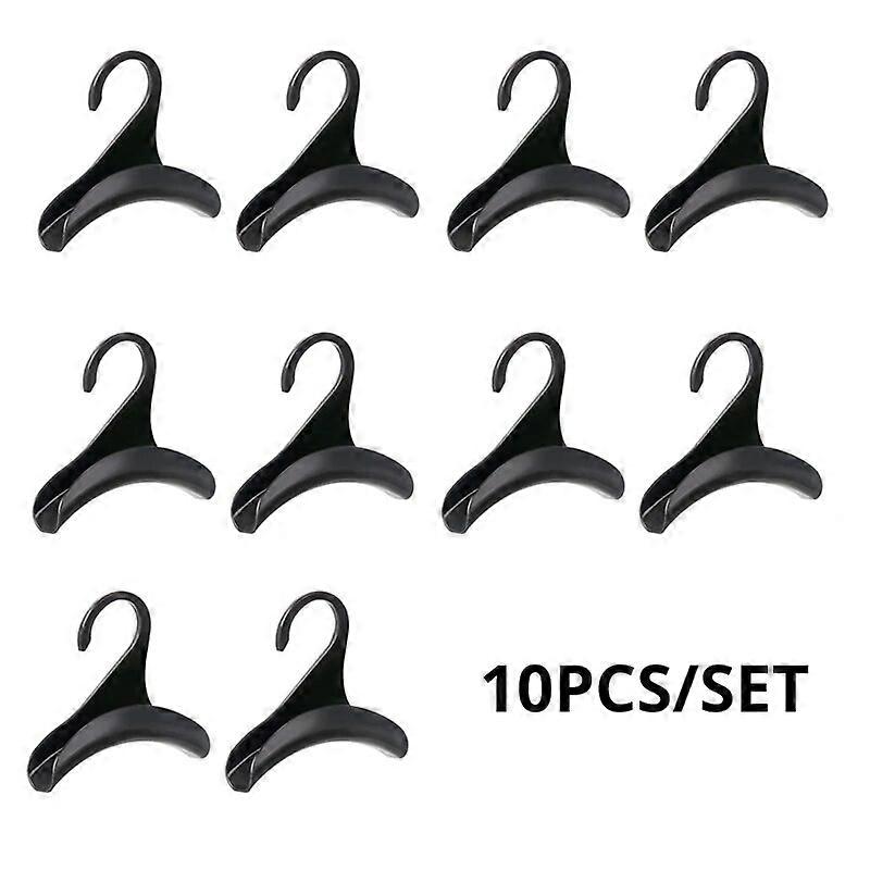 10pcs Widen Plastics Hanger Connection Hook Stackable Space Saving Storage Multifunctional Bag and Hat Hanging Rack