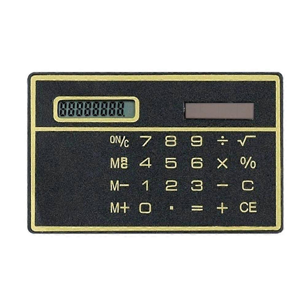 Solar Powered 8 Digit Mini Pocket Calculator with Touch Screen, Credit Card Size for School and Office