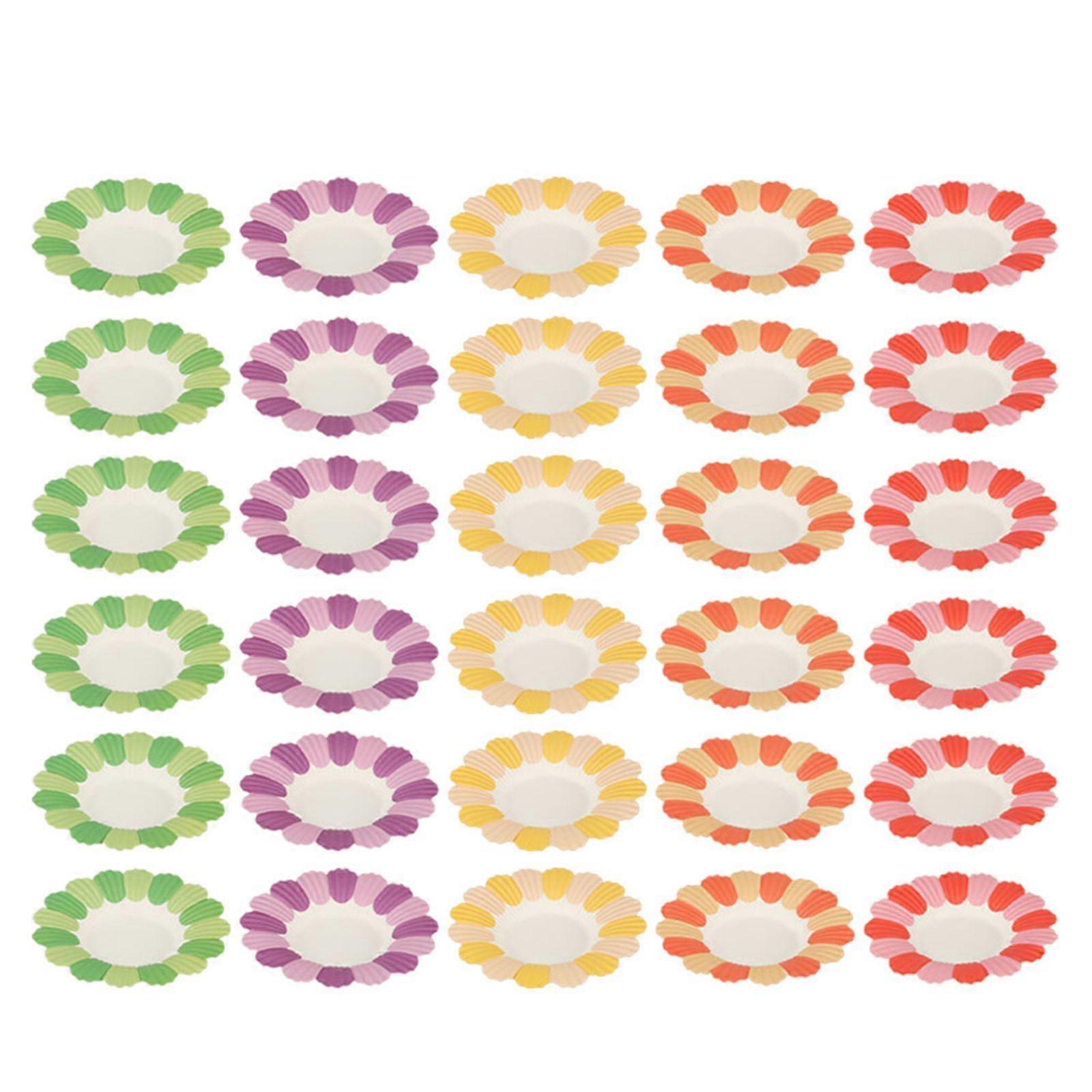 50 Stück Einweg-Pappteller Blumenform Party Pappteller Picknickschale