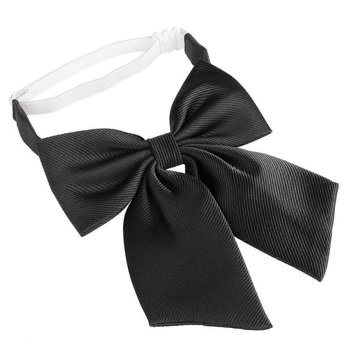 Black PreTied Bow Tie for Men with Adjustable Strap Made of Polyester Silk Great for Formal Events