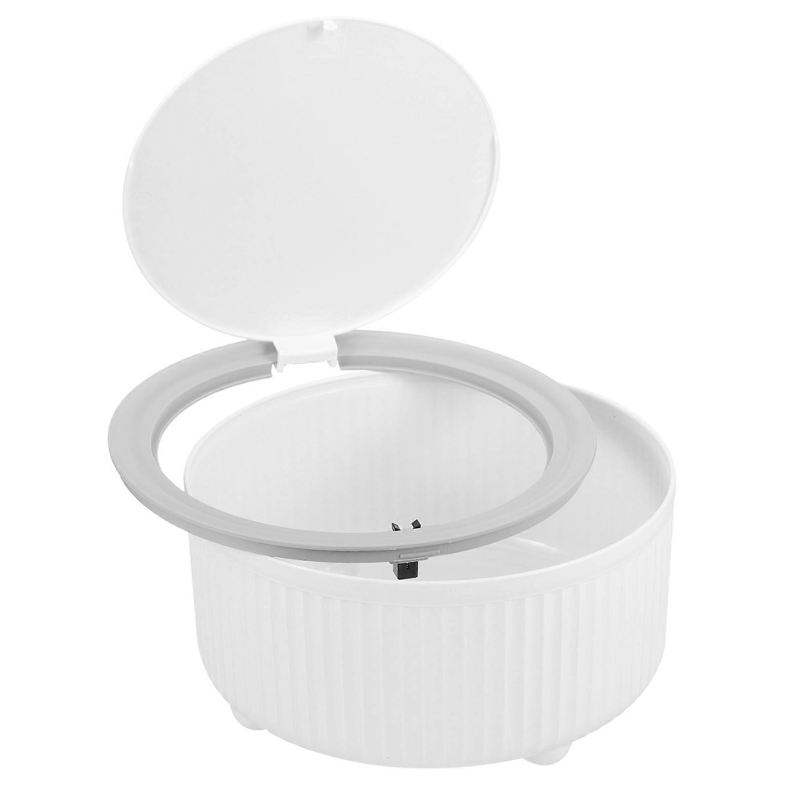 White Plastic Desktop Trash Can for Storage Use Simple Trash Bin