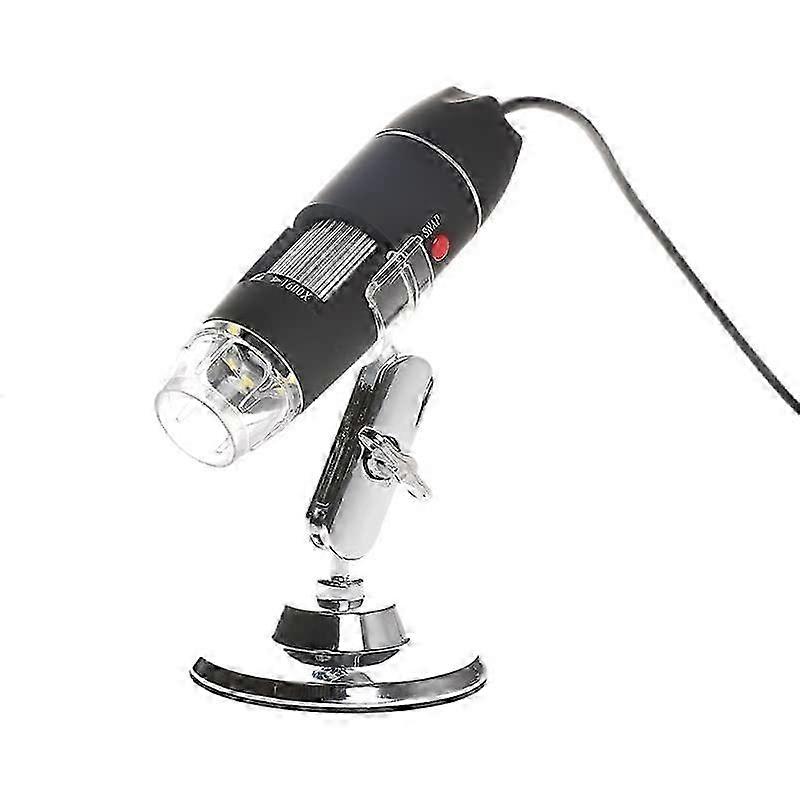 2026 Microscope Kit 8 LED 1600X Handheld Electronic Digital Microscope, with Bracket Microscope Lens Adapters(1600X Plastic Base)