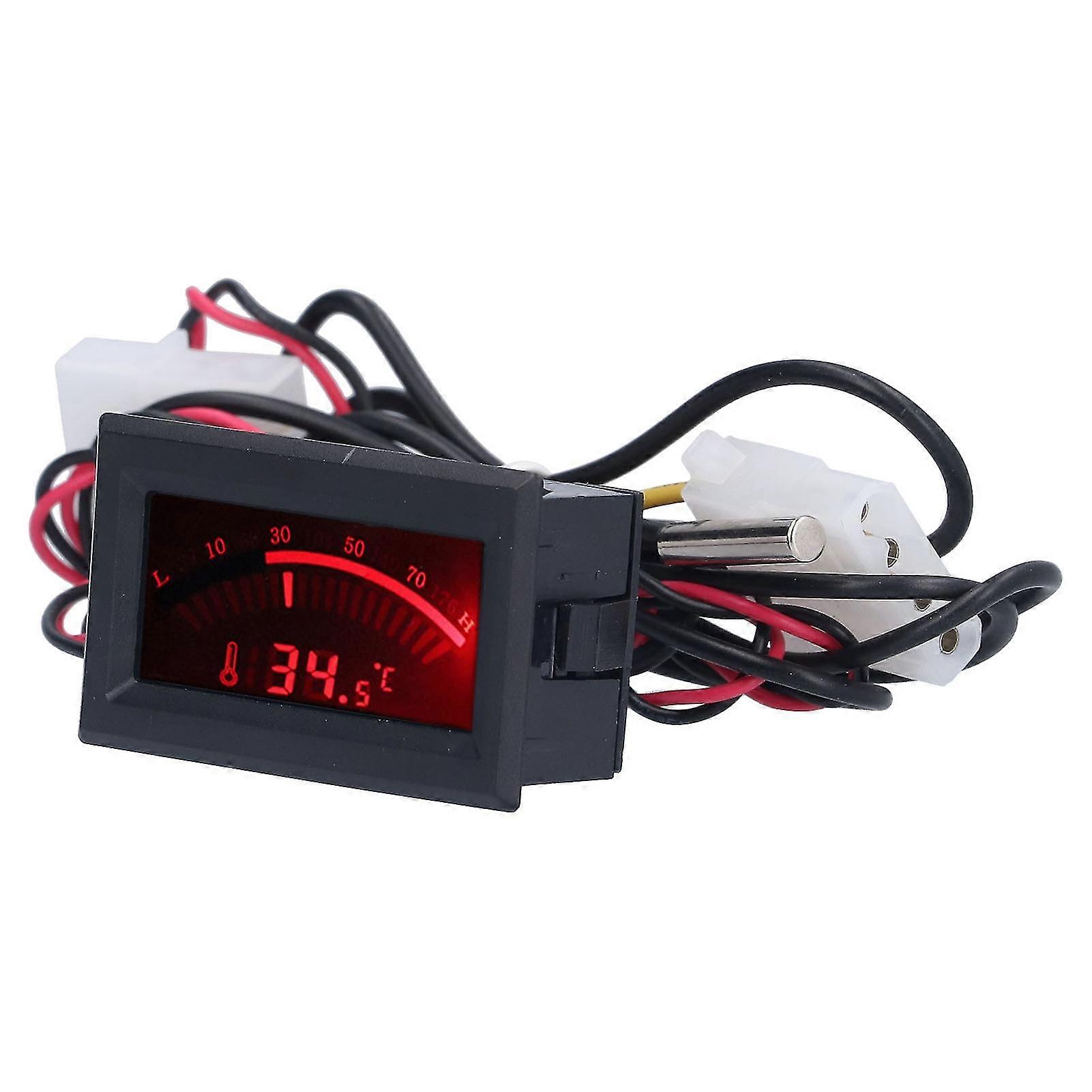 DC 5V Mini Thermometer Metal Probe Digital Embedded Temperature Meter Module NTC SensorTS-805-R (Red Light)