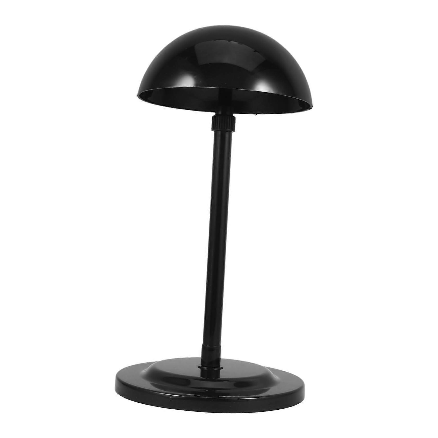 Foldable Hat and Wig Display Stand with Stable Vertical Design for Tabletop Retail Use Black
