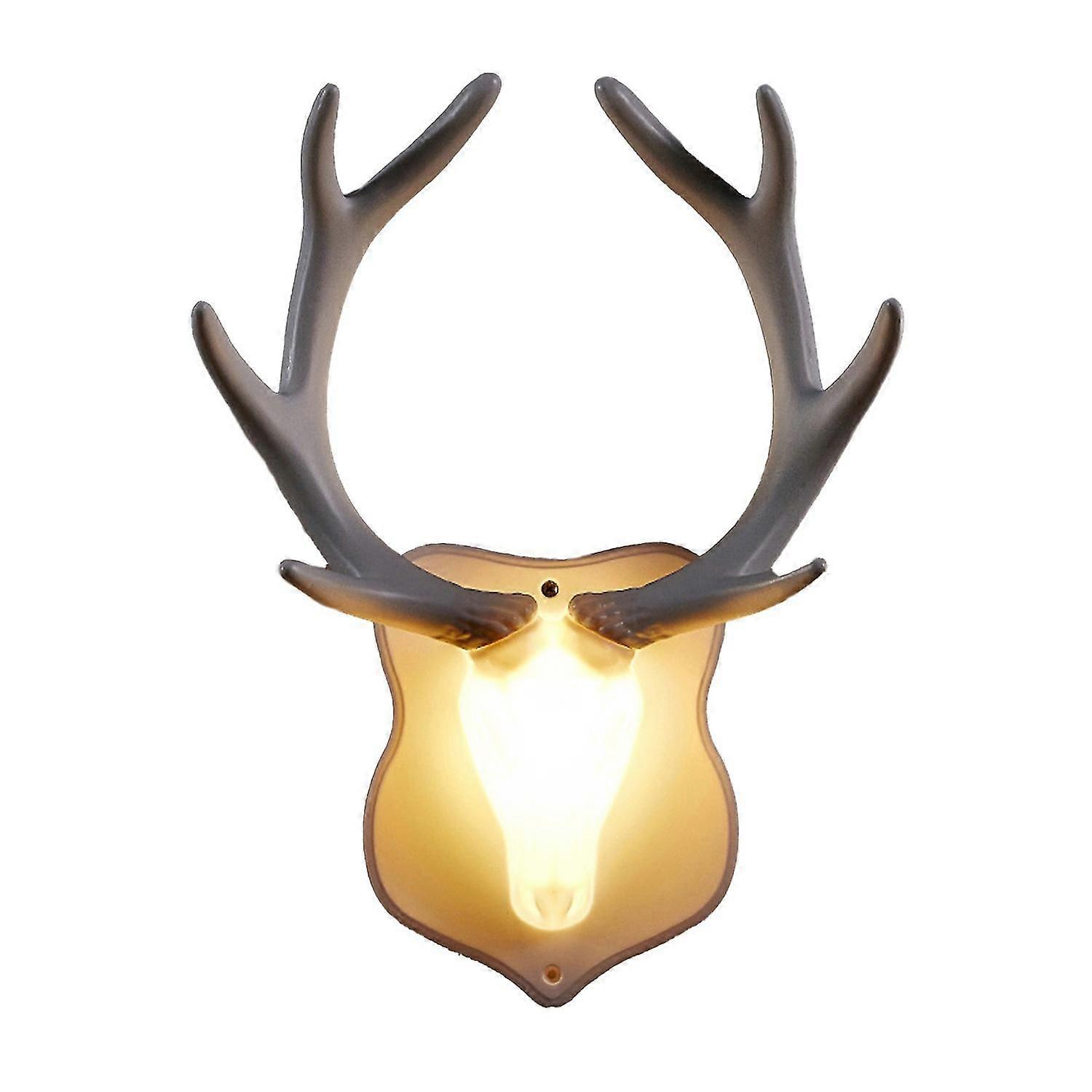 Wall Light Visual Effect Multi-use ABS Deer Head Antler Wall Mount Hanging Lamp