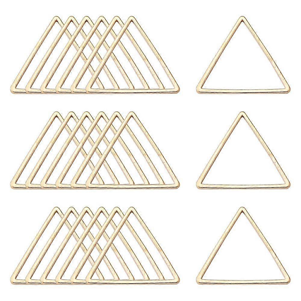 Brass Linking Rings Triangle Light golden 21x23x1mm