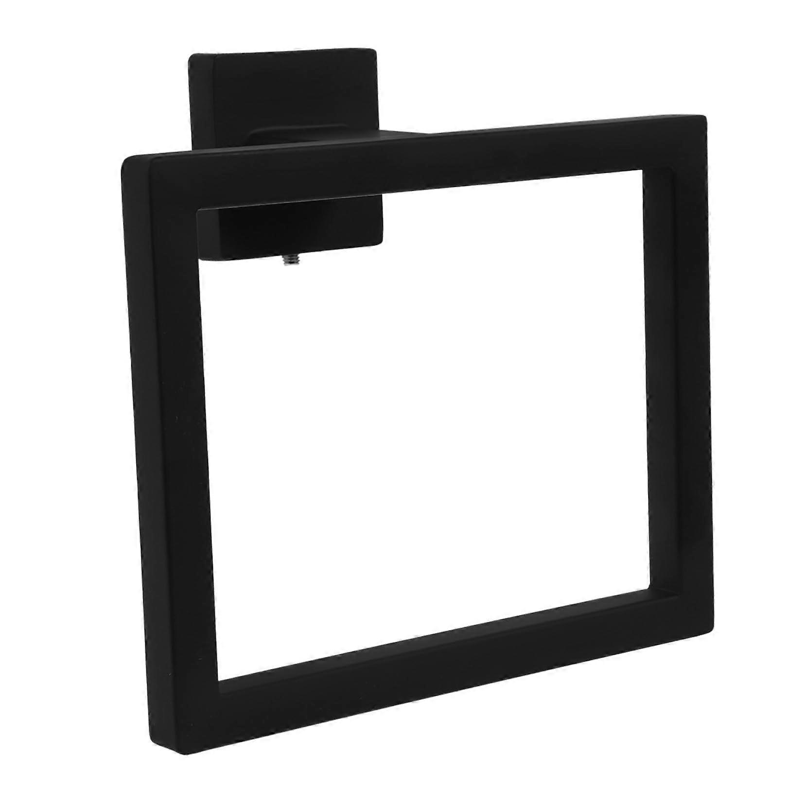 Stainless Steel Bathroom Towel Rack Wall Mounted Square Design SpaceSaving Storage Organizer