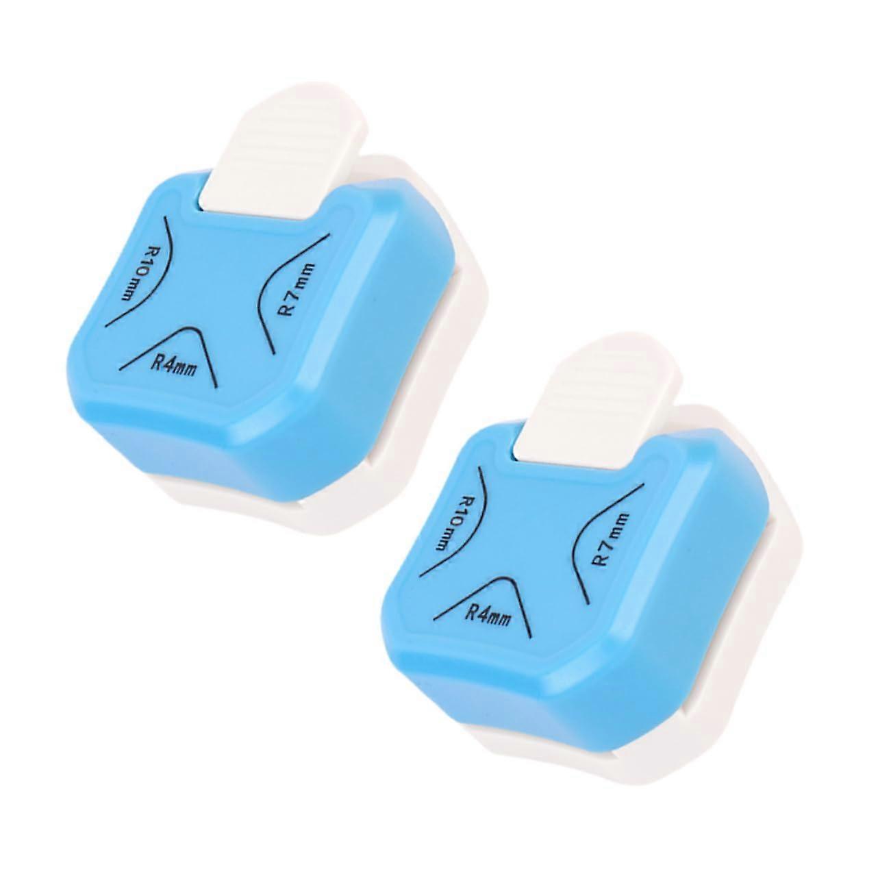 2pcs Corner Punch Set for Scrapbooking and Card Making, MultiAngle Trimming with Embossing Effect