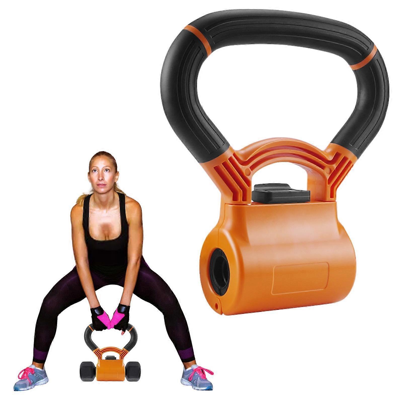 Kettlebell Grip Handle for Dumbbells, Ergonomic Rubberized Converter for Home Strength Training