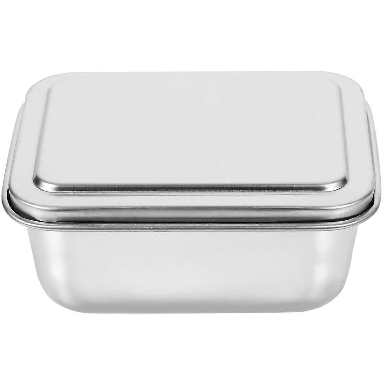 Stainless Steel Baking Pan with Lid, Large Capacity Rectangular Bread Loaf Dish for Oven Use