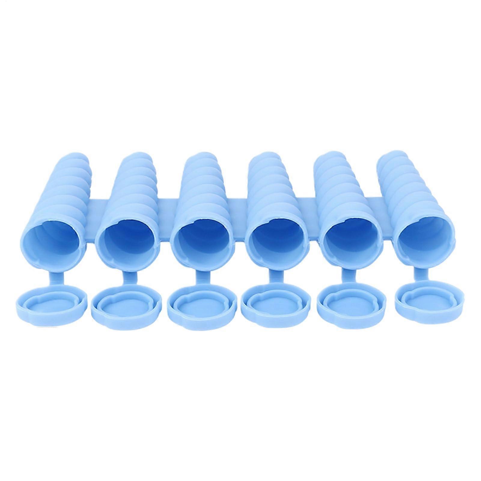 Silicone Ice Pop Molds 6Cavity Easy Release Popsicle Maker for Kids with 3D Patterns Blue