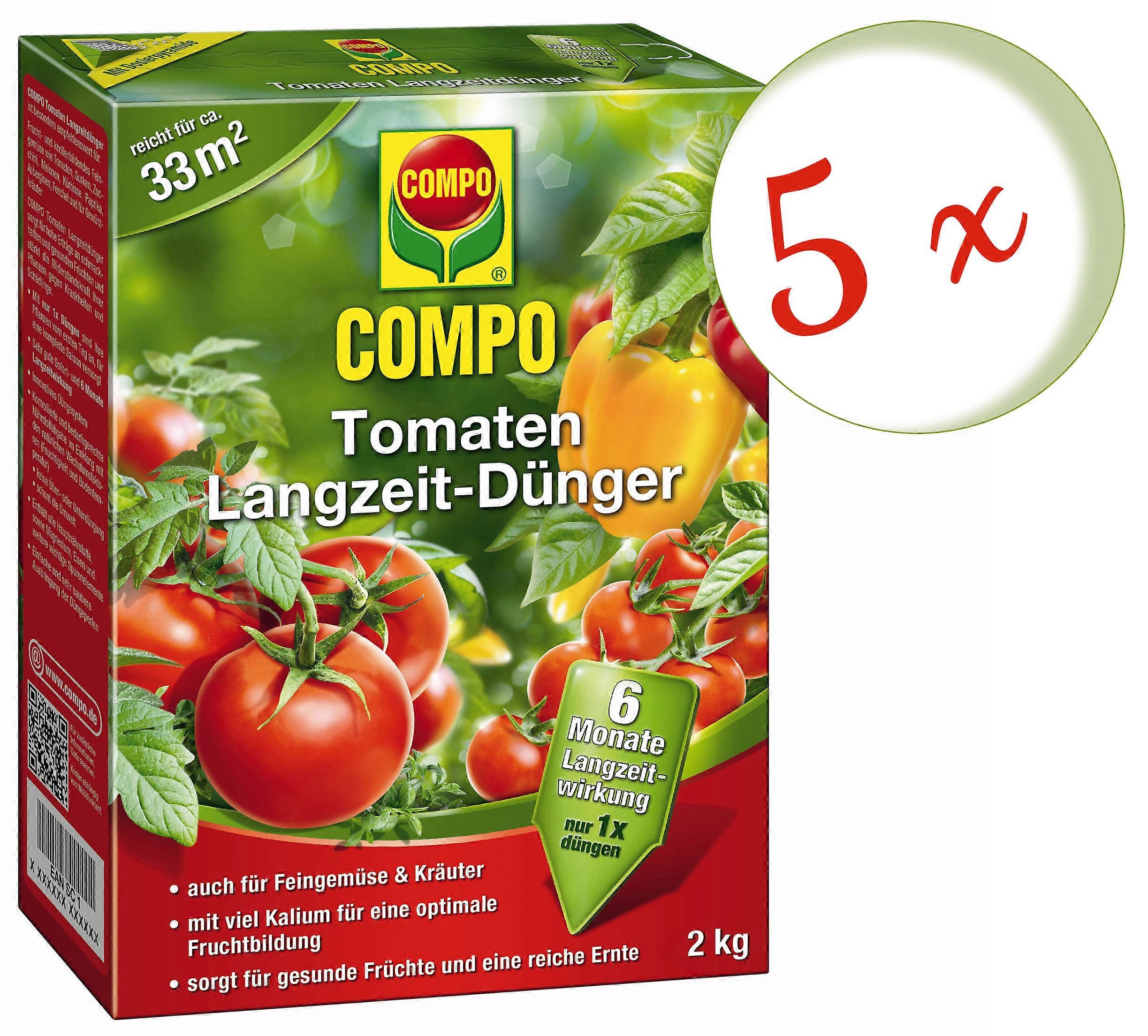 5 x COMPO tomato slow-release fertilizer, 2 kg