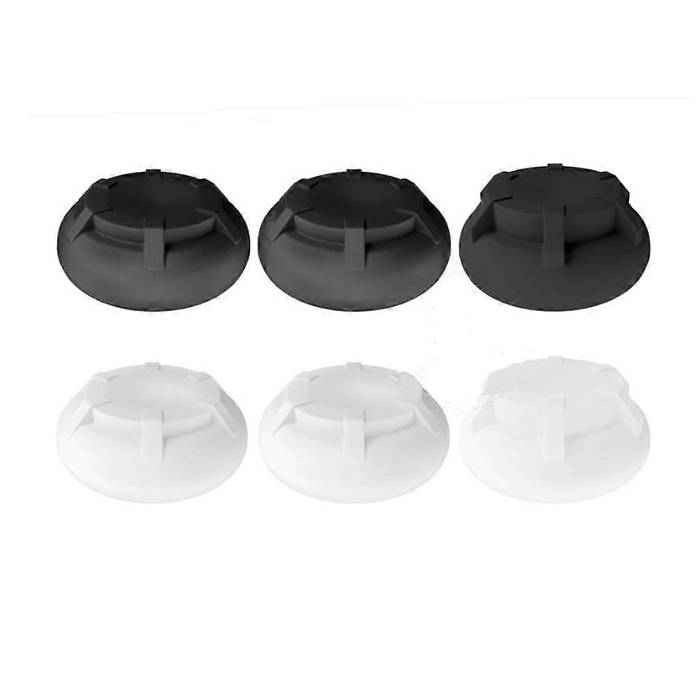 AntiSlip Silicone Thumb Grip Caps for Switch 2, Precise Control, 6pcs Black and White