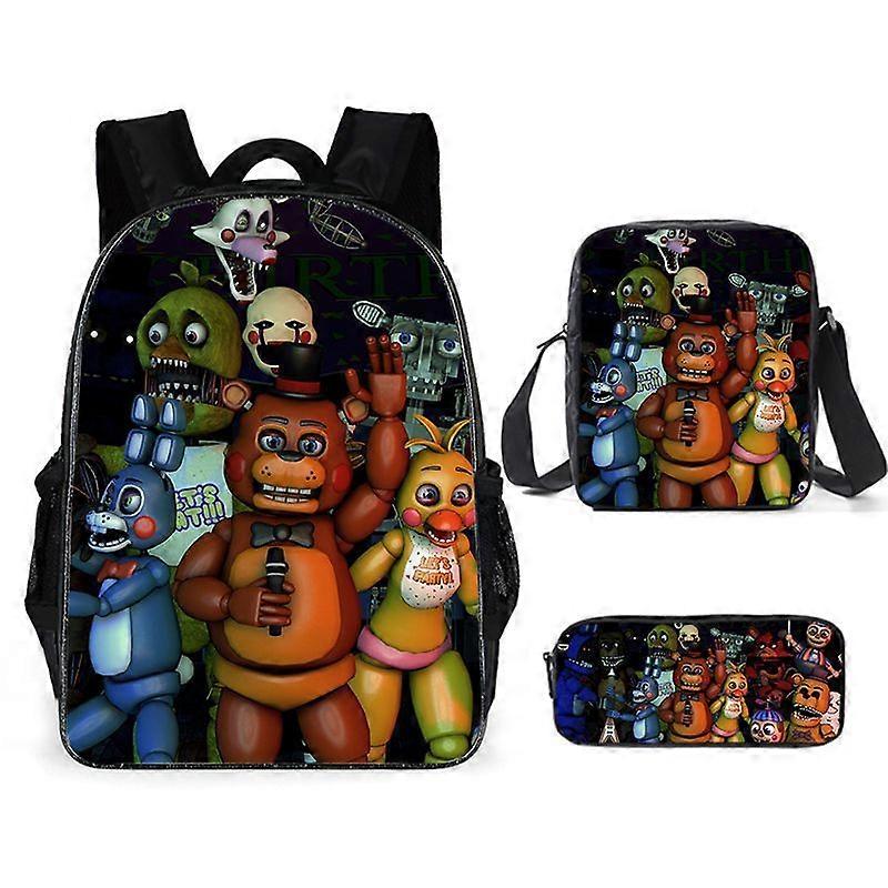 Five Nights Backpack, School Bag, Children's School Bag, Backpack, Men's Backpack, Laptop Backpack, Three-piece Backpack