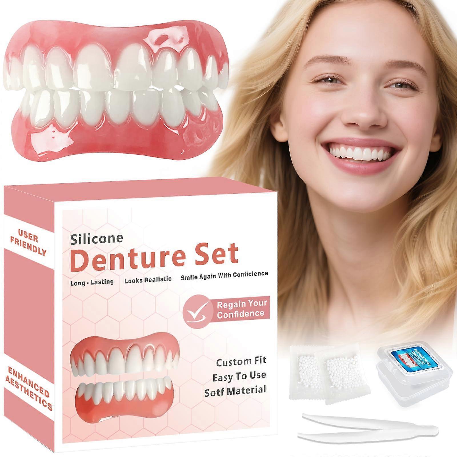 Moldable False Teeth and Temporary Veneers Kit for Quick NaturalLooking Smile , 5PCS
